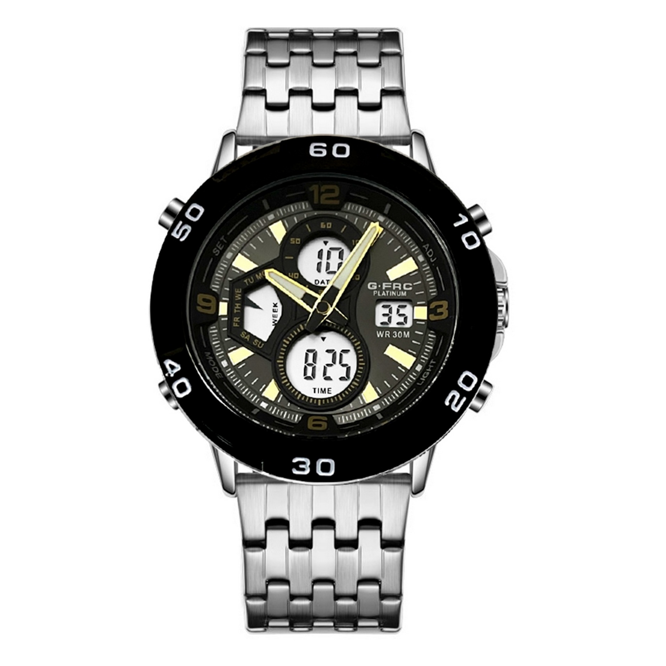 Reloj G-force Original Al172 Digital Acero Hombre + Estuche